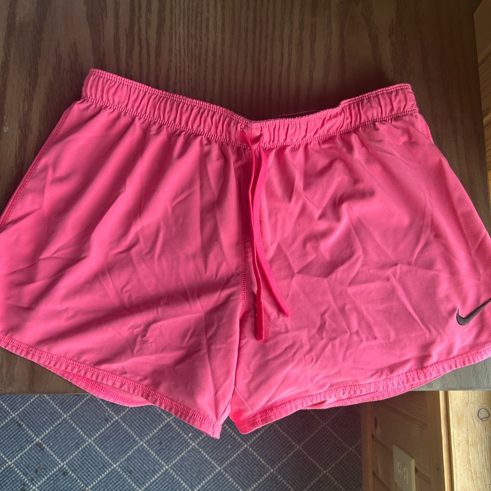 Nike Pink Athletic Shorts with Moisture-Wicking Fabric